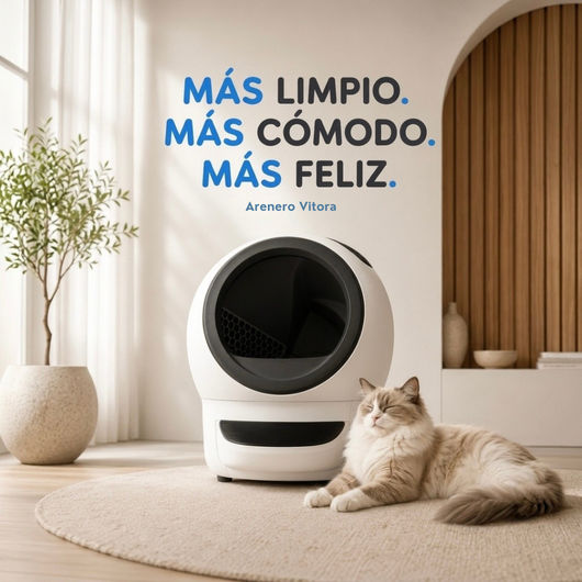 Vitora – Arenero Automático que Vigila la Salud de tu Gato