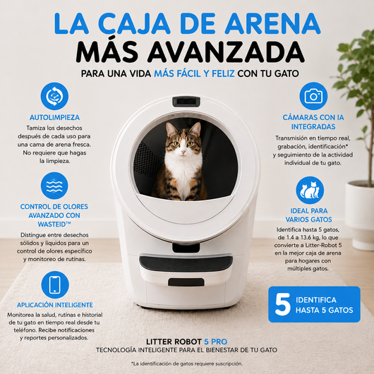 Litter-Robot 5 Pro: Arenero automático de última generación