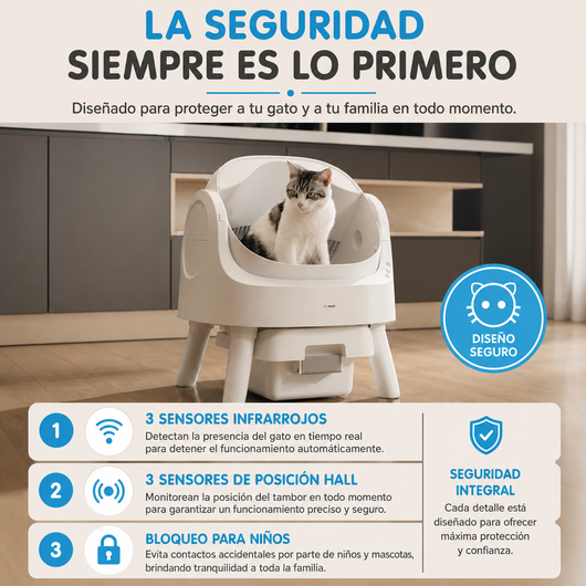 CleanBox Pro  Arenero Autolimpiable para Gatos