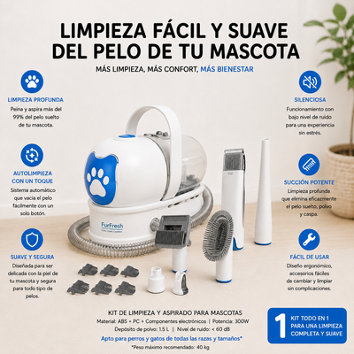 Calmora – Aspiradora de Grooming 6 en 1 que Cuida a tu Mascota como Tú lo Harías