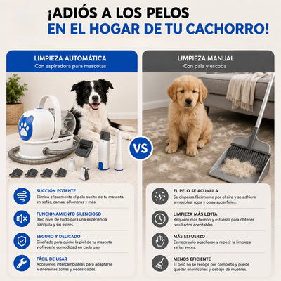 Calmora – Aspiradora de Grooming 6 en 1 que Cuida a tu Mascota como Tú lo Harías