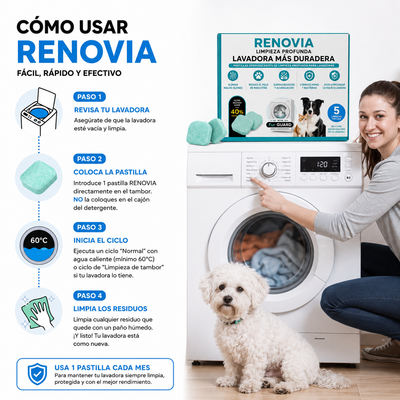 Renovia –  Adiós Pelo de Mascota, Olores y Bacterias