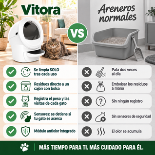 Vitora: el arenero que se limpia solo